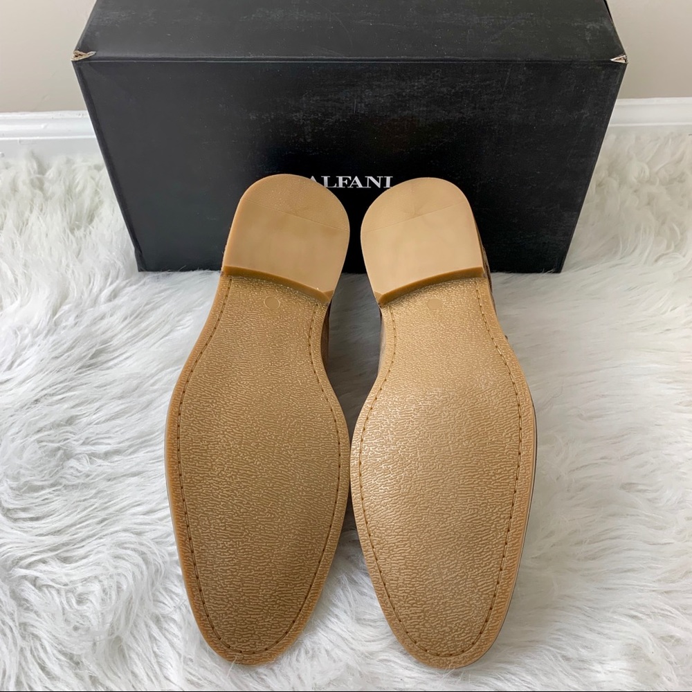 🔥ALFANI🔥KEVIN LIGHT TAN OXFORD SHOES SIZE 9 NEW IN BOX - Picture 4 of 7